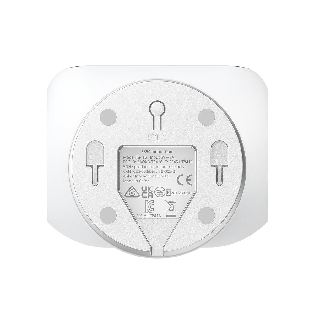 Eufy Security Indoor Cam S350 360º Pan & Tilt Dual Camera with 360 Degree Surveillance - White