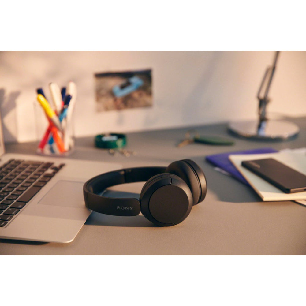 Sony WHCH520-B Wireless On-the-Ear Headphones with Adjustable Headband - Black