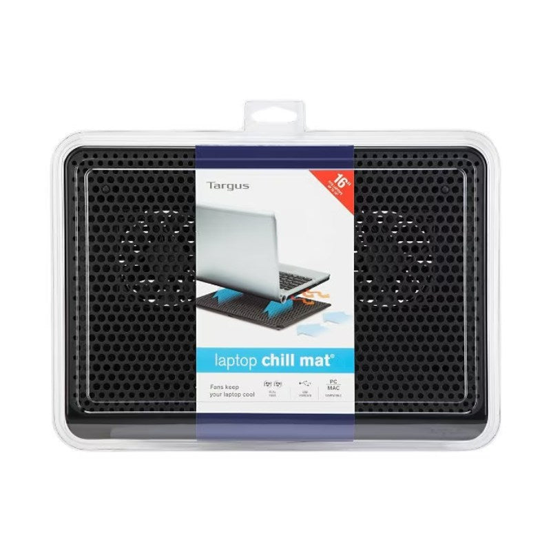 Alfombrilla de refrigeración con ventilador doble Targus de 16" para ordenador portátil, color negro