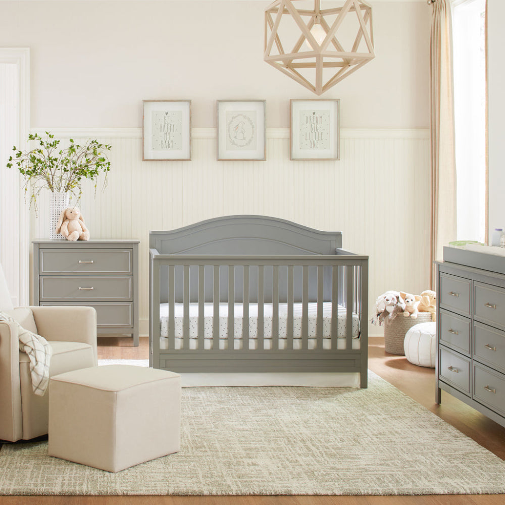 DaVinci Charlie Gray 4-in-1 Convertible Wooden Crib