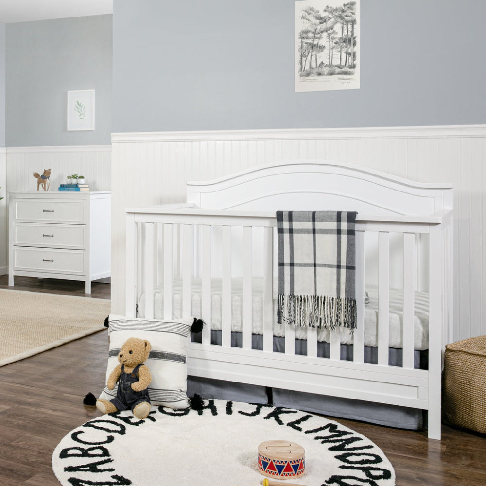 Cuna convertible 3 en 1 de madera blanca Hudson de Babyletto