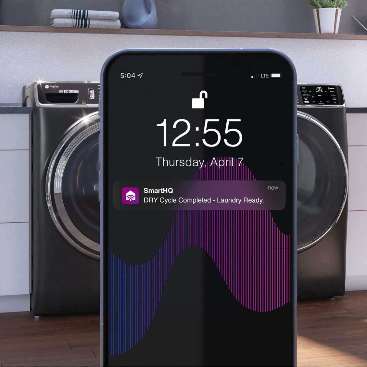 GE Profile PFD87GSPVRS 7.8 cu. ft. Smart Front Load Gas Dryer with Steam and Sanitize Cycle - Blue