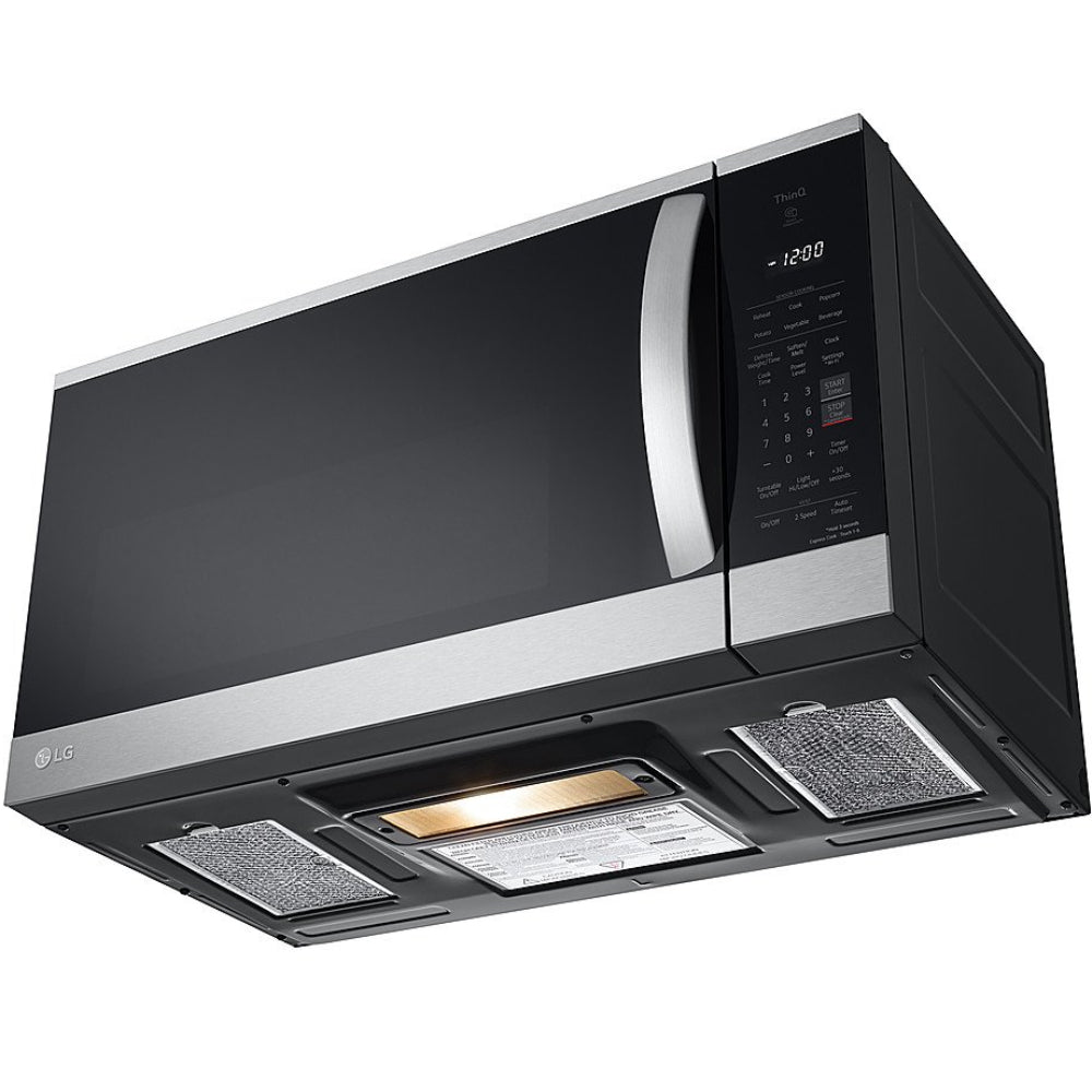 LG MVEM1825F Microondas de 1,8 pies cúbicos y 1000 vatios sobre la estufa - Acero inoxidable a prueba de impresiones