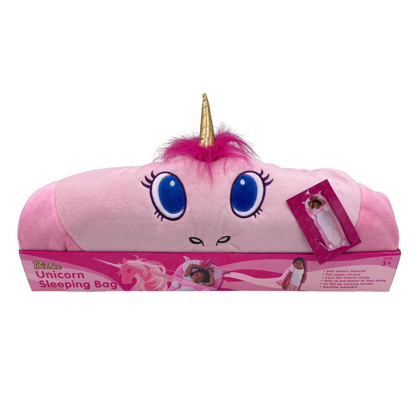 Bixbee 60" Unicorn Sleeping Bag - Pink