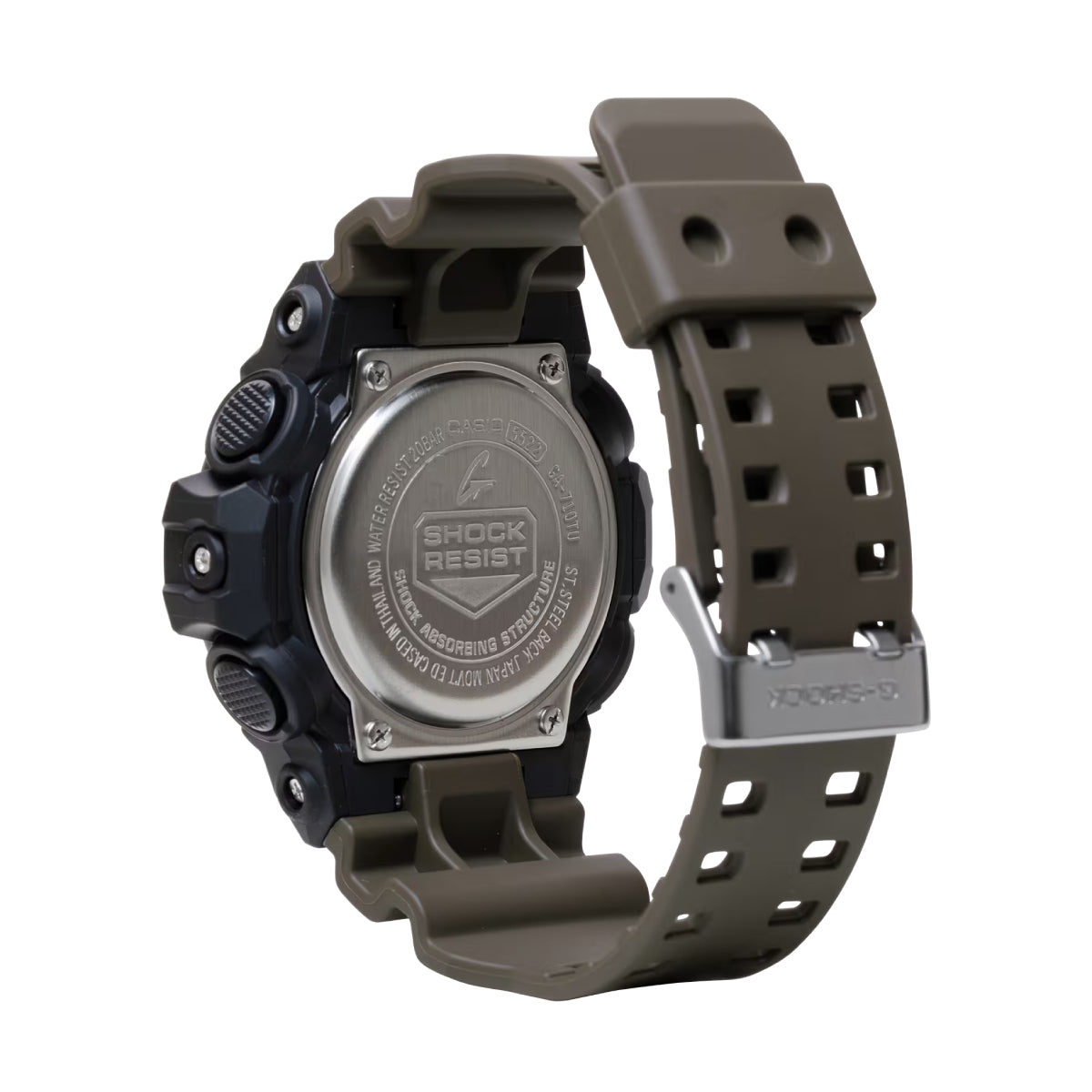 Casio G-Shock 700 Series Men's 53.4mm Olive Green Strap Watch - Black Dial