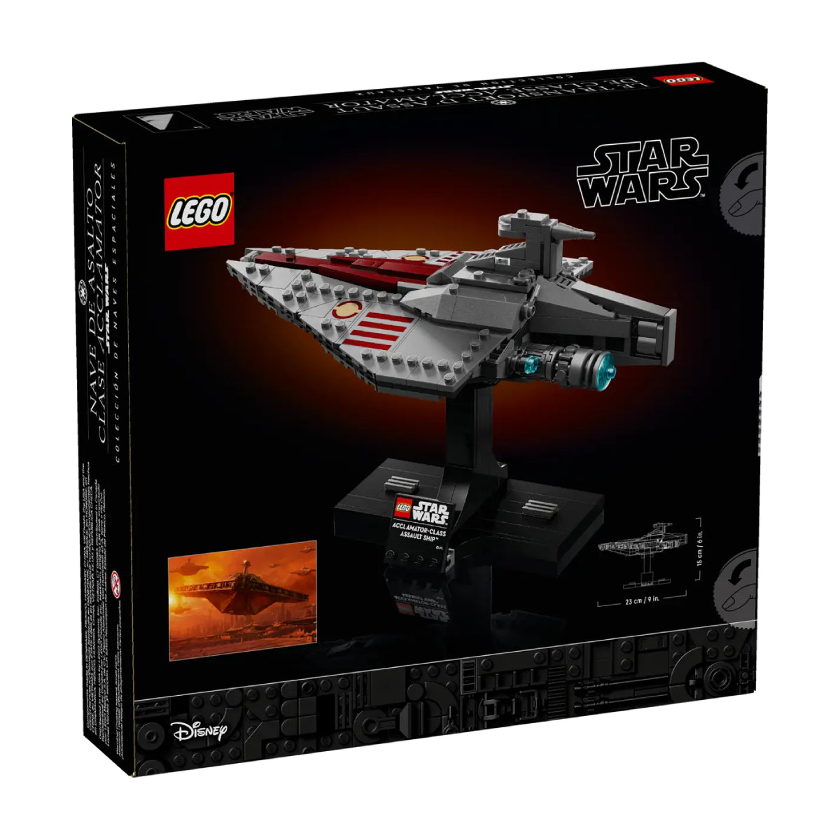LEGO Star Wars Acclamator-Class Assault Ship Buildable Spaceship Toy Set (450-Pieces)