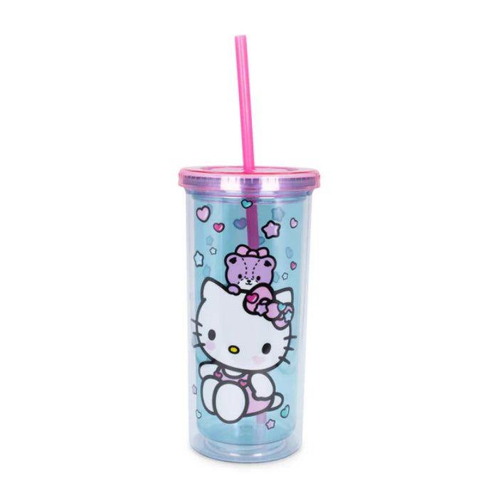 Sanrio Hello Kitty Stacked Donuts 20 oz Carnival Cup with Lid and Straw - Pink