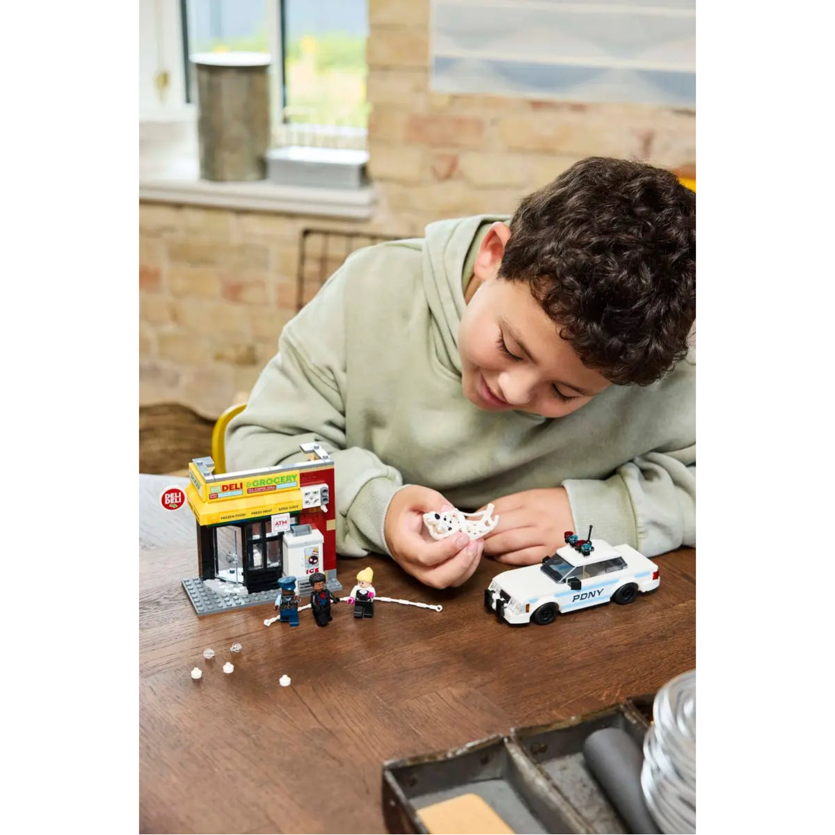 LEGO Marvel Spider-Verse Miles Morales vs The Spot Superhero Building Toy Set (375-Pieces)