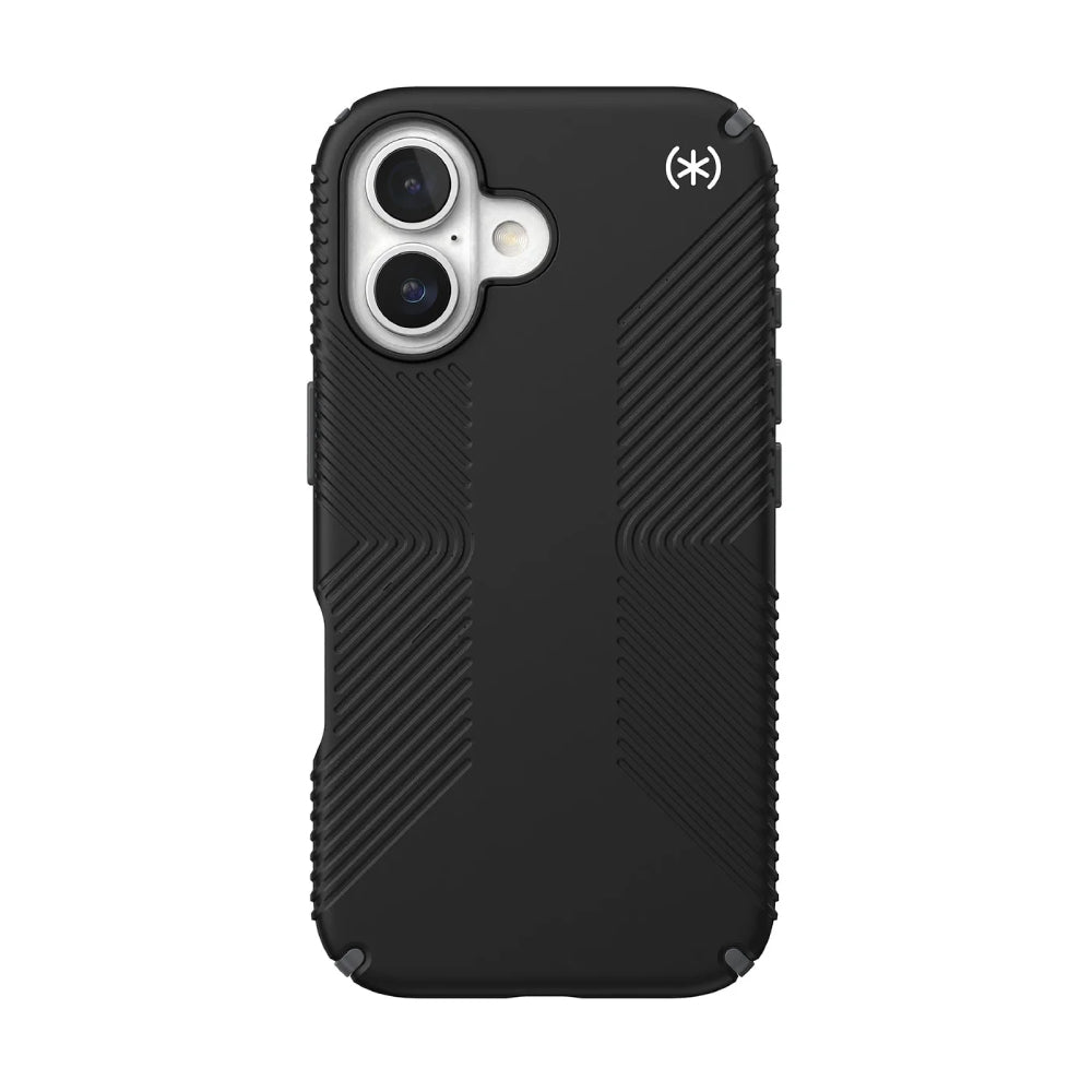 Speck Persidio2 Grip Case for Apple iPhone 16 - Black/Slate Gray