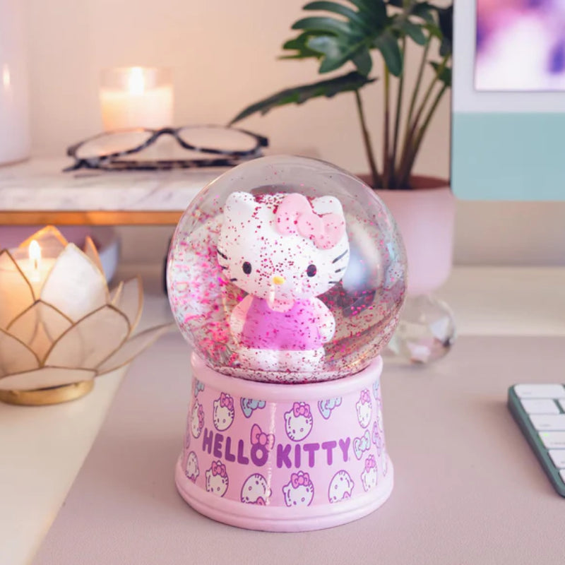 Sanrio Hello Kitty Light-Up 6" Snow Globe - Pink