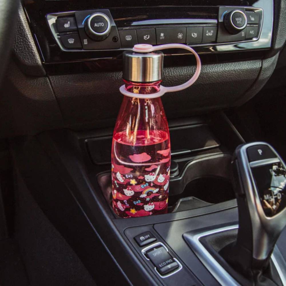 Sanrio Hello Kitty Pastel Star Toss 20 oz Print Water Bottle With Lid - Pastel Pink