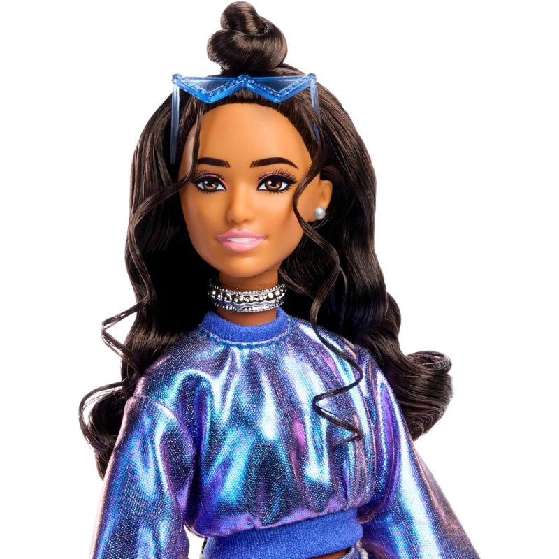 Barbie Deluxe Style Doll with Metallic Outfit - Ice Blue