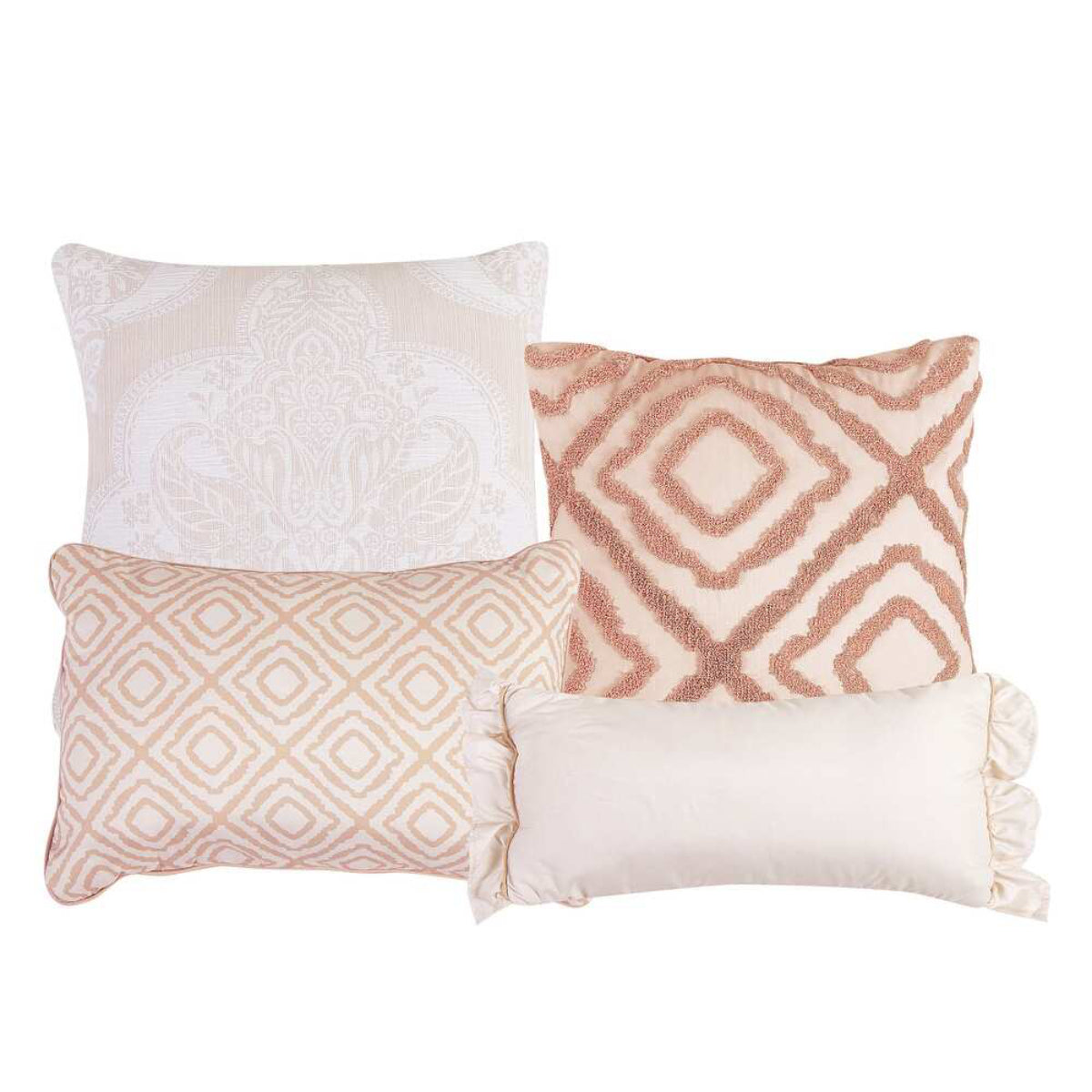 ESCA Chiara Queen Size Comforter Set (7- Pieces) - Pink