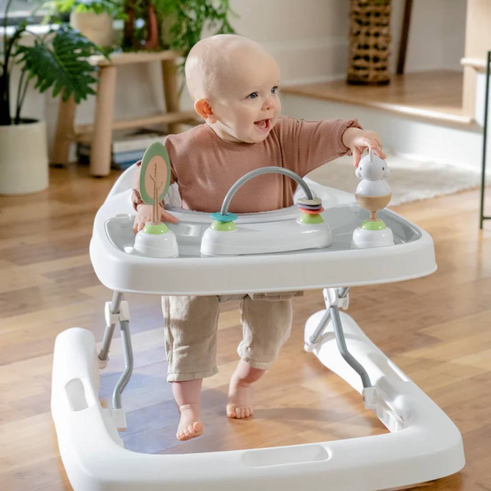 Ingenuity 3-in-1 Step & Sprout Baby Activity Walker - White