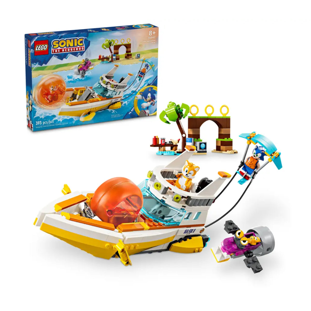 LEGO Sonic The Hedgehog Tails' Adventure Boat Building Toy Set (393-Pieces)