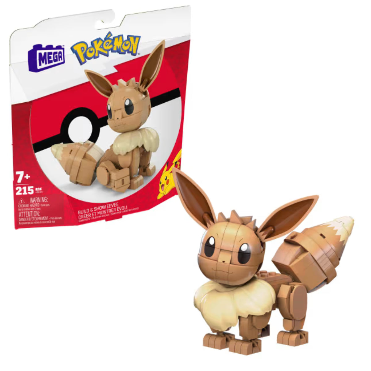 Mega Pokémon Show Eevee Building Toy Set (215-Pieces) - Brown
