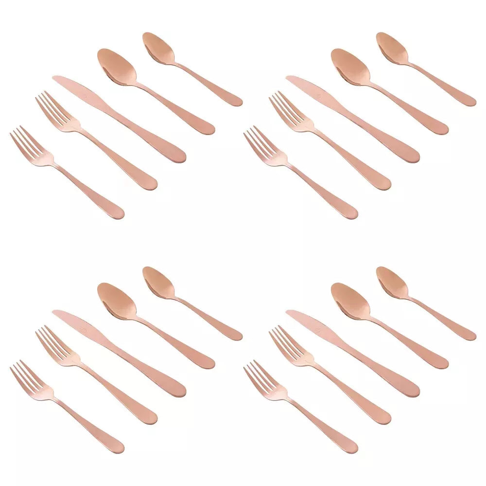 Gibson 137380.2 Stravidia Flatware Set (20-Pieces) - Rose Gold
