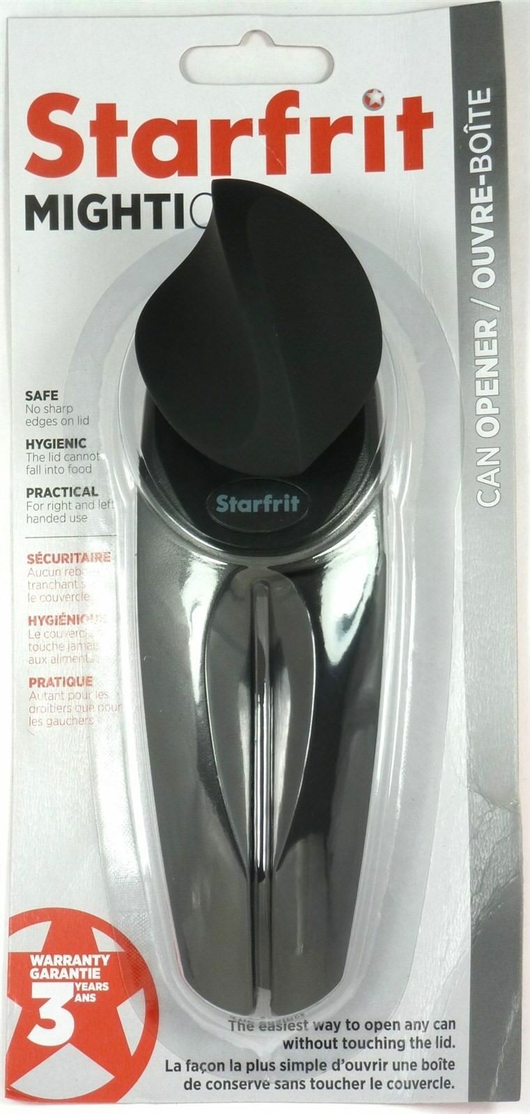 Starfrit MightiCan, Can Opener With Soft Grip, Blk