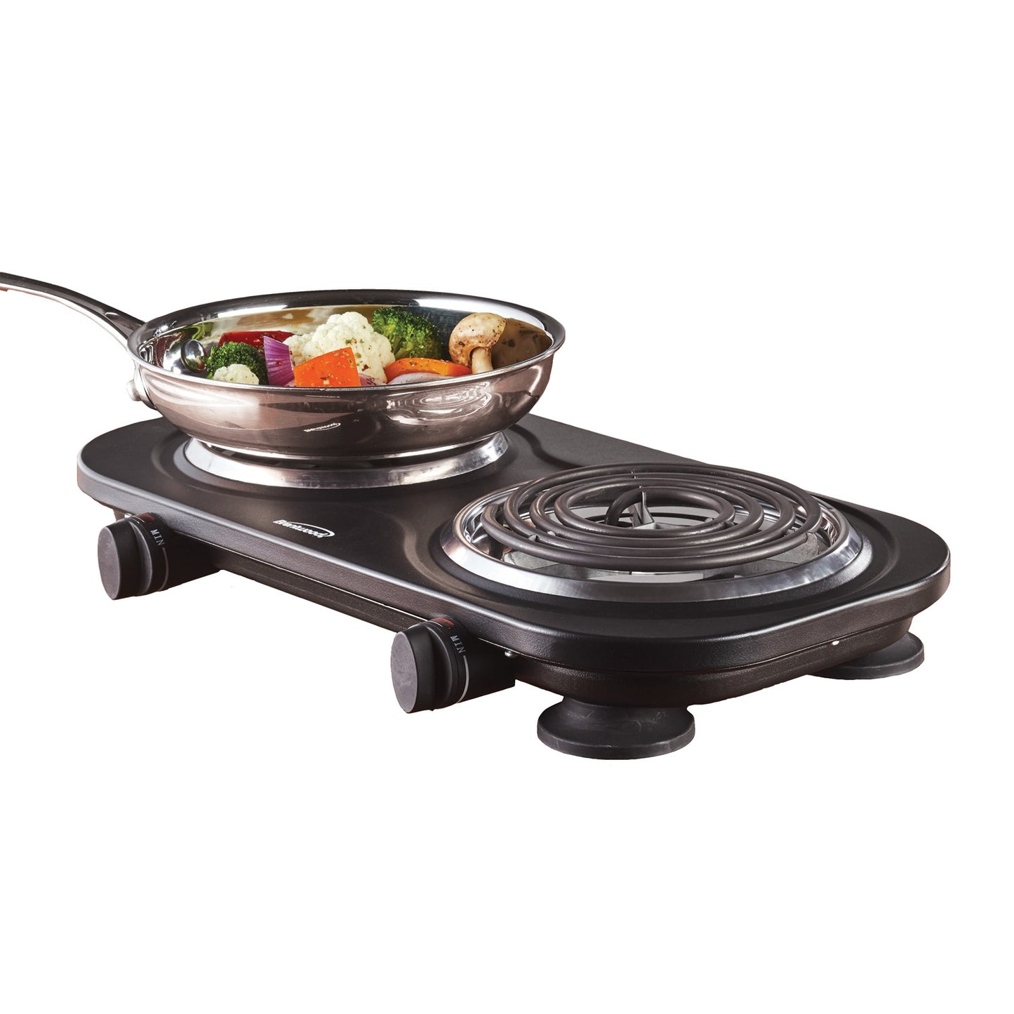 1500W Electric Double Burner BLK