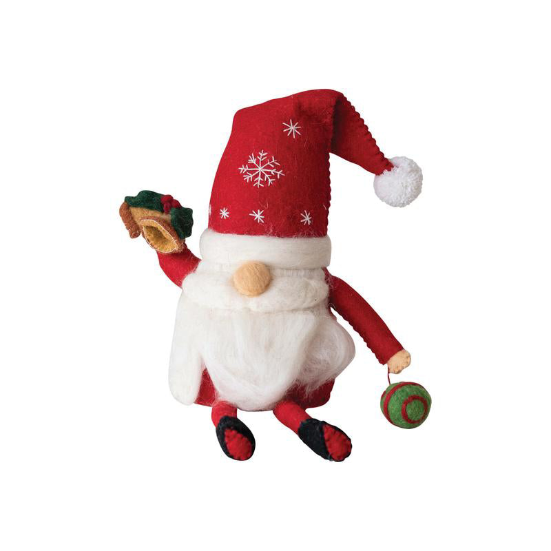 Creative Co-op Santa Gnome with Embroidery - Multicolor