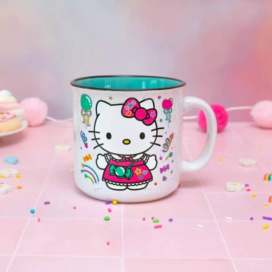 Sanrio Hello Kitty "Happy Birthday" 20 oz Ceramic Camper Mug - Multicolor