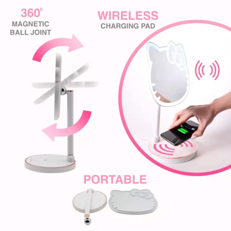 HELLO KITTY LED RECHARGABLE MIRROR