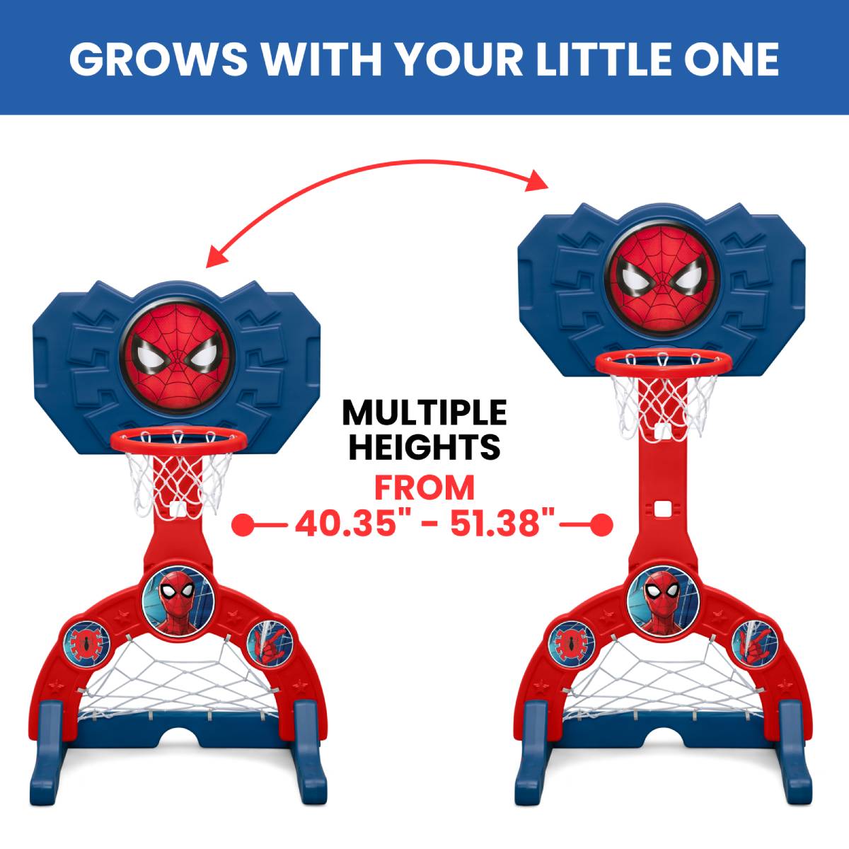 Delta Children Spider-Man 4-in-1 Sport Center Toy - Red/Blue
