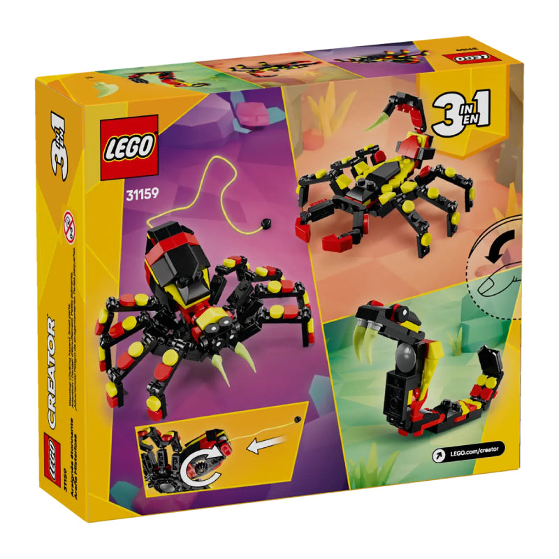 LEGO Creator 3-in-1 Wild Animals Surprising Spider Building Toy Set (153-Pieces)