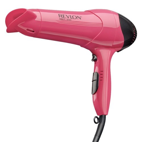 Revlon 1875 Watt Frizz Control Ionic Hair Styler Dryer - Pink/Black - Curacao