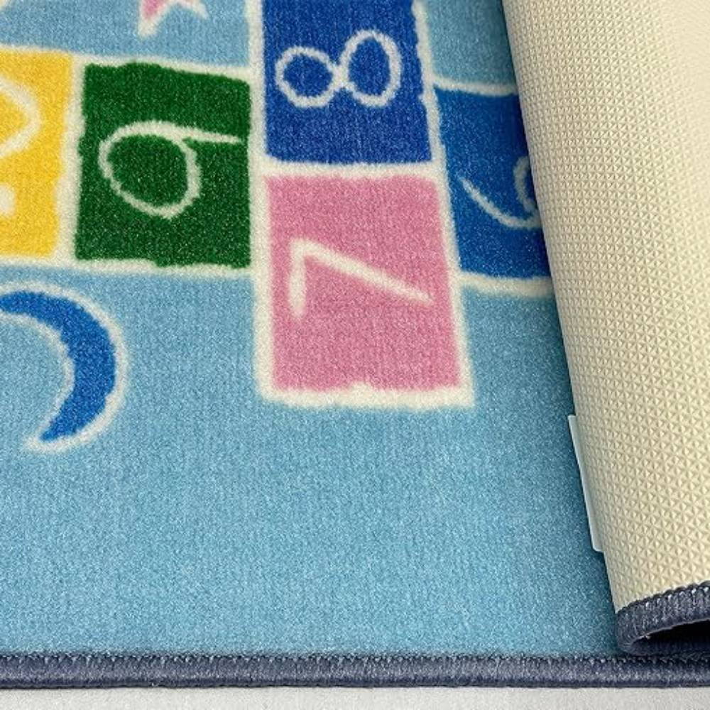 L.A Rugs Fun Time Primary Hopscotch Rectangular Area Rug - Blue