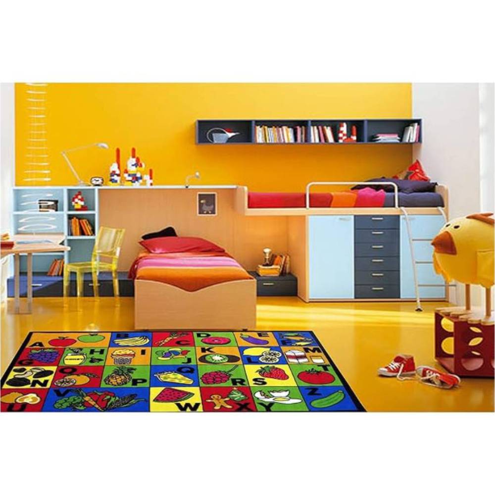 L.A Rugs Fun Time ABC Food Area Rectangular Area Rug