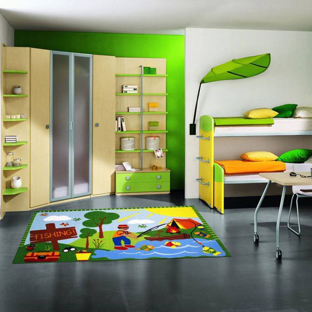 L.A Rugs Fun Time Gone Fishing Rectangular Rug