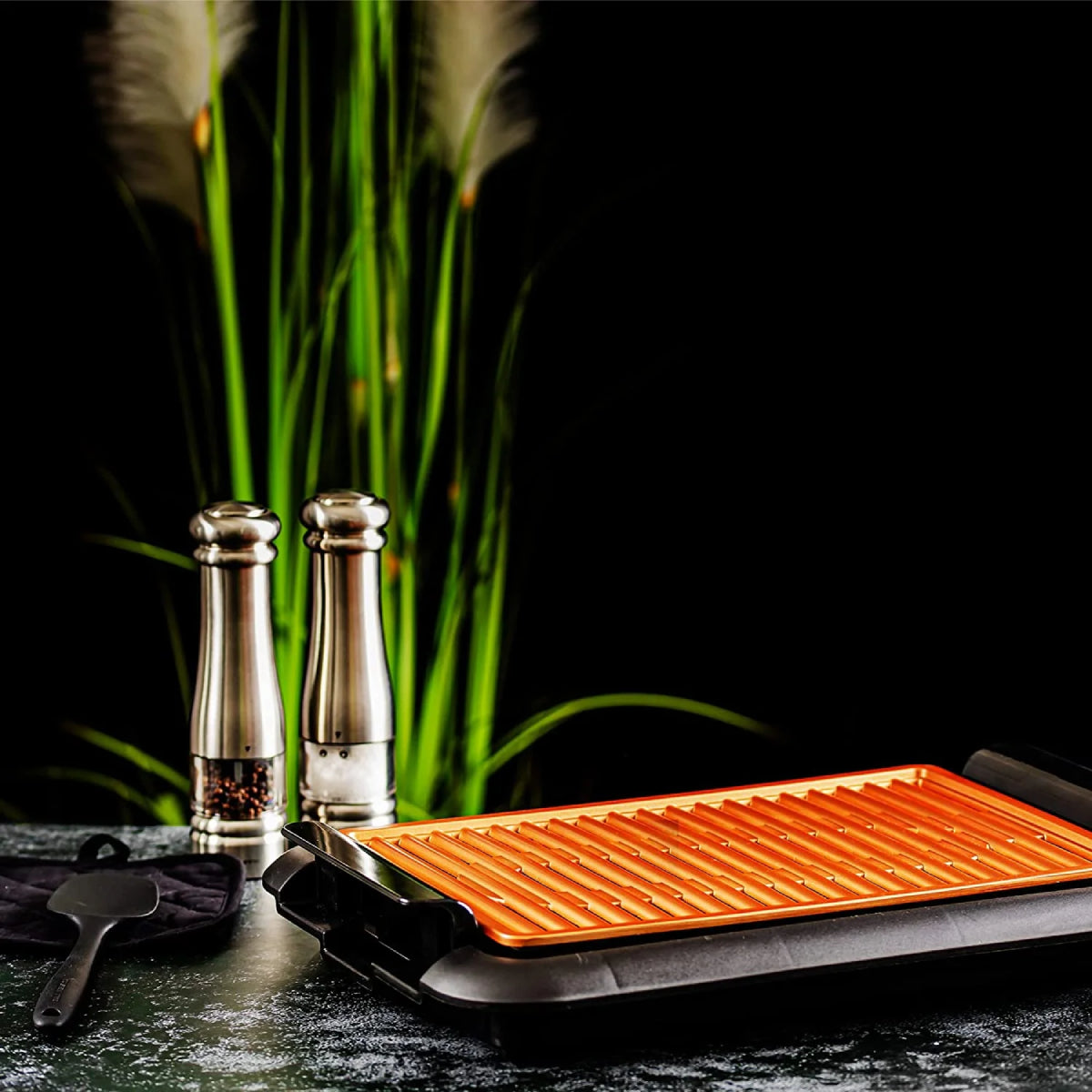 Ovente GD1510NLCO Electric Indoor Grill - Copper