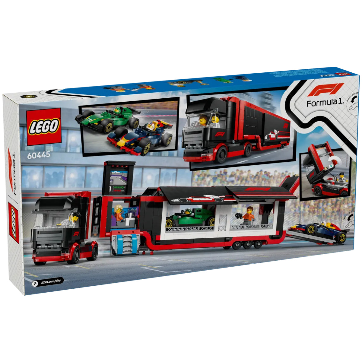LEGO F1 Truck with RB20 and AMR24 Cars Building Toy Set (1086-Pieces)