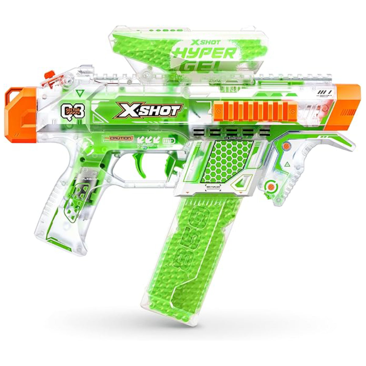 XShot Hyper Glow In The Dark Nightstrike Blaster with 5000 Gel Pellets and Protective Glass