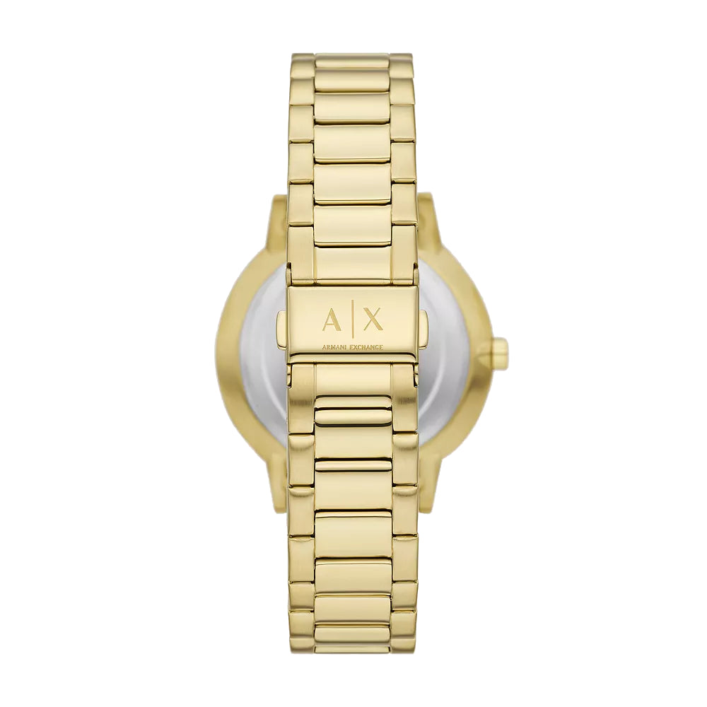 Armani Exchange Cayde Men's 42mm Watch with Bracelet - Gold-Tone