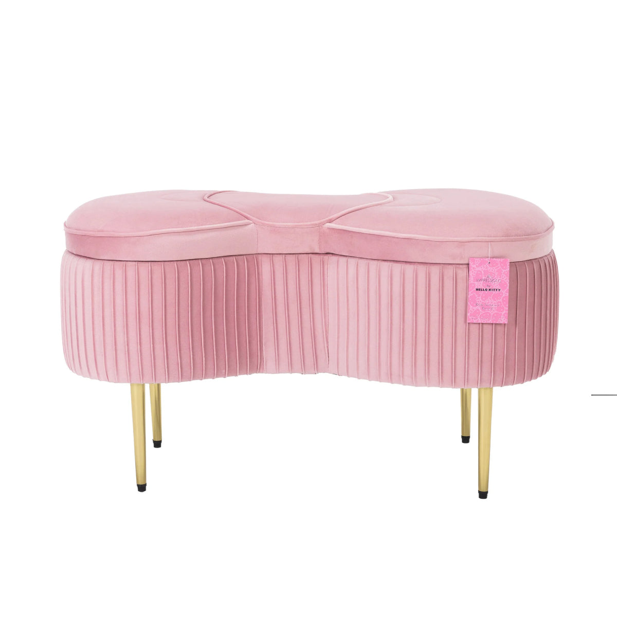 Hello Kitty Bow Storage Bench by Impressions Vanity - Pink