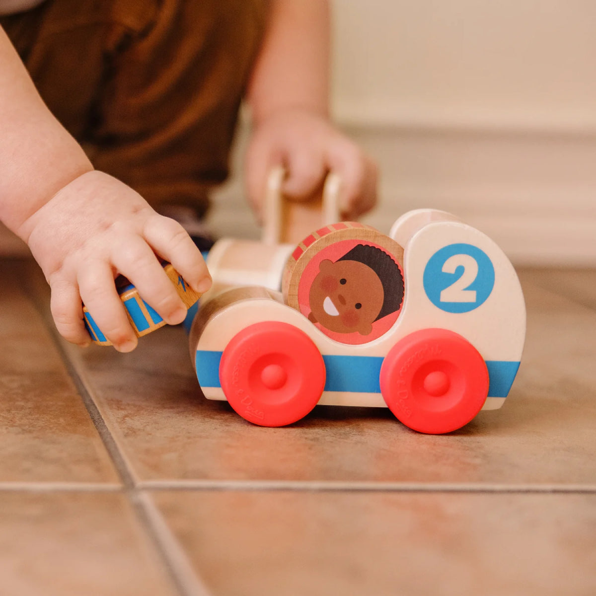 Melissa and Doug GO Tots Wooden Race Cars (4 Pieces)