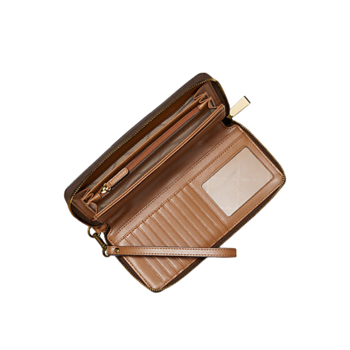 Michael Kors Jet Set Continental Wristlet - Brown/Acorn