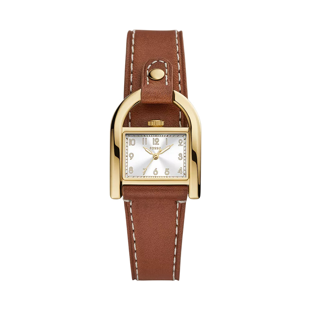 Fossil Harwell Women's 28mm Brown Strap Watch - White Dial