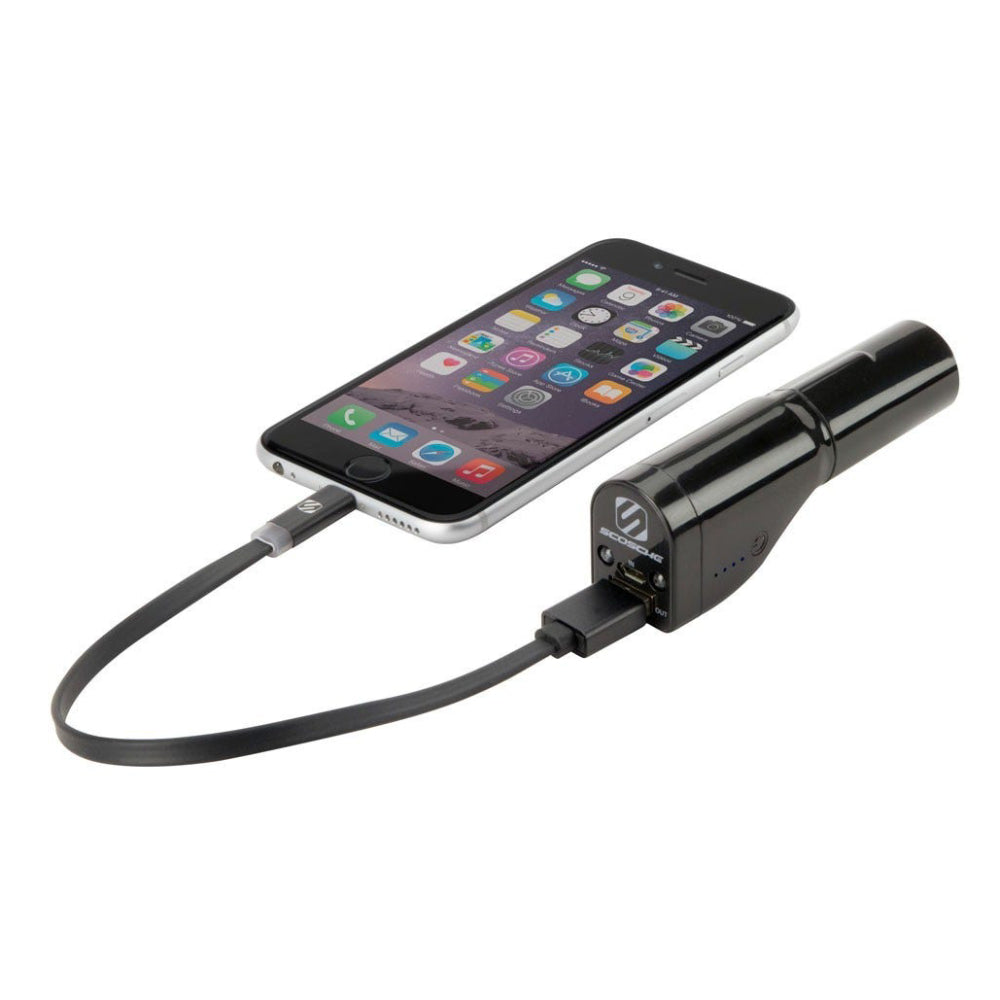 Scosche GoBat 2600 3-in-1 Power Bank with Emergency Flashlight, Black