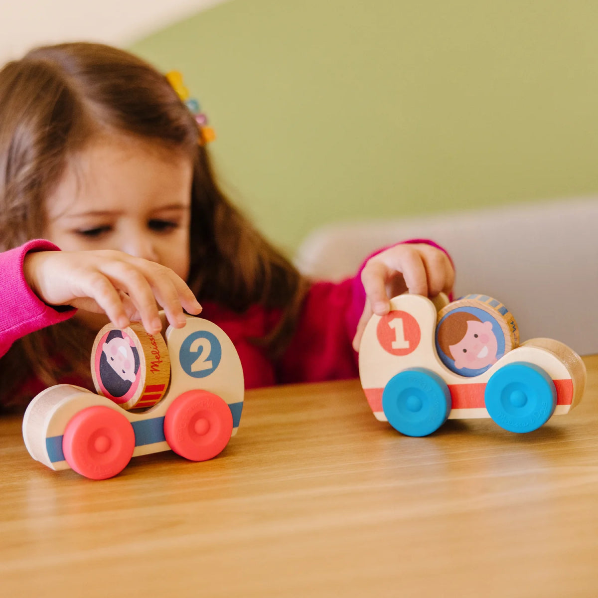 Melissa and Doug GO Tots Wooden Race Cars (4 Pieces)