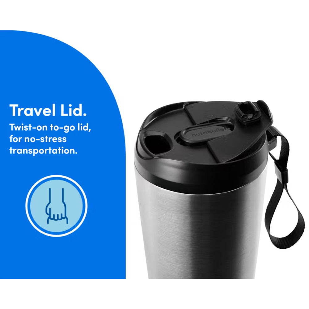 Nutribullet NBPB50350SS Flip Insulated Portable Blender - Stainless Steel