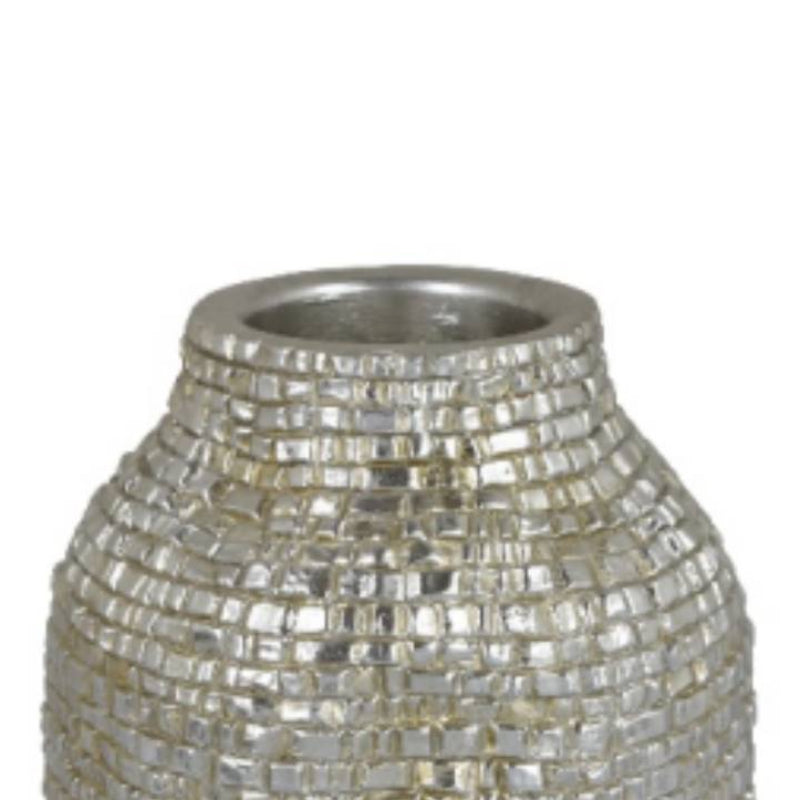 Three Hands 12.25" Oval Vase - Silver