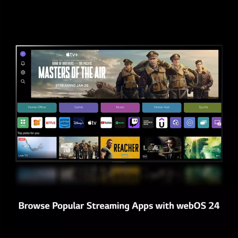 Televisor LG QNED 4K UHD de 86" con webOS 24, serie QNED80T