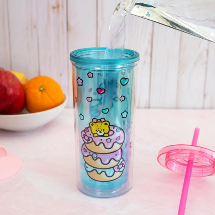 Sanrio Hello Kitty Stacked Donuts 20 oz Carnival Cup with Lid and Straw - Pink