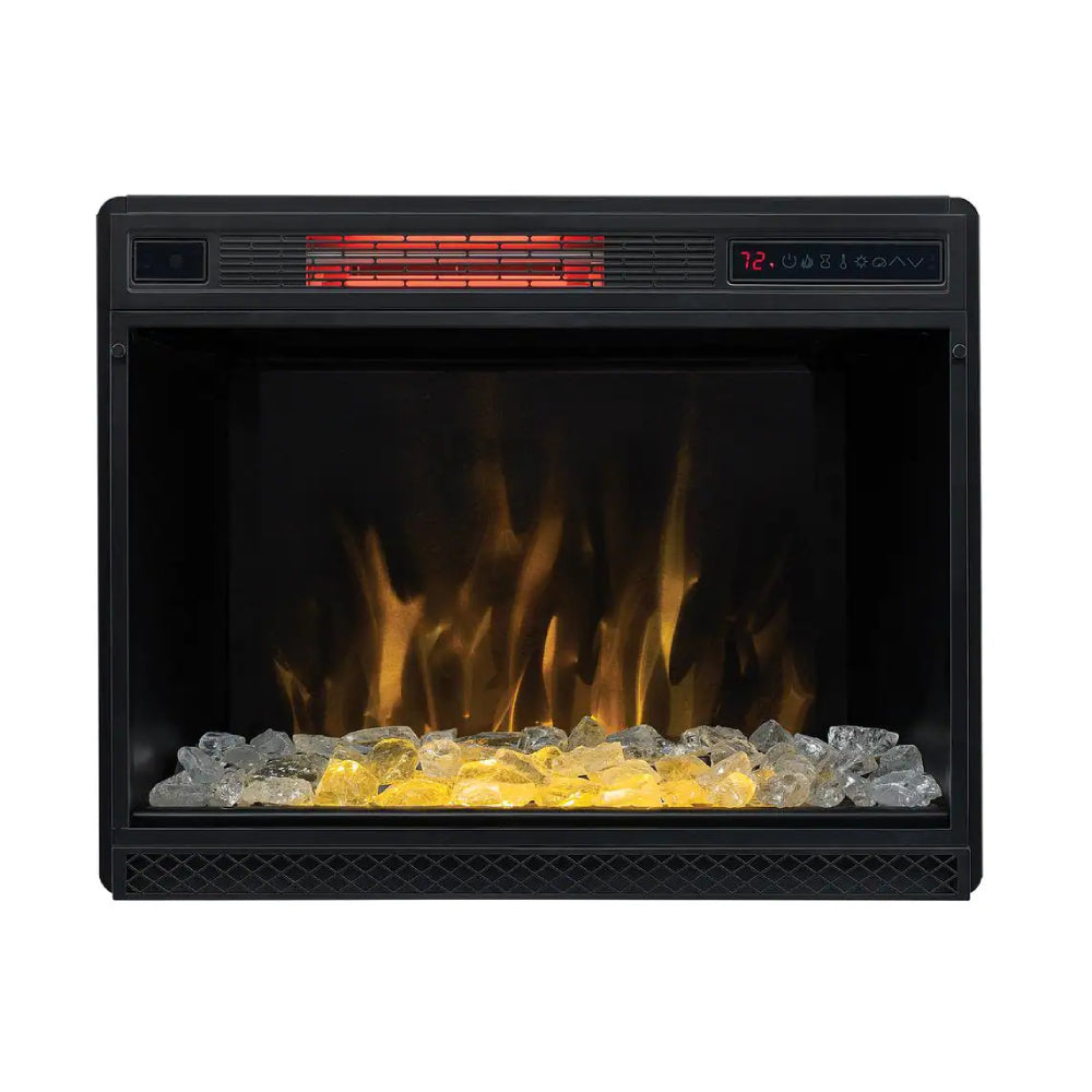 ClassicFlame Infrared Electric Fireplace Insert with Safer Plug, Black