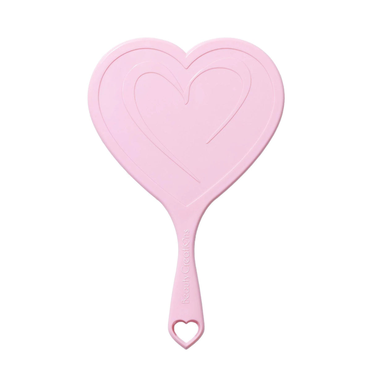 Beauty Creations Handheld Heart Mirror - Pink