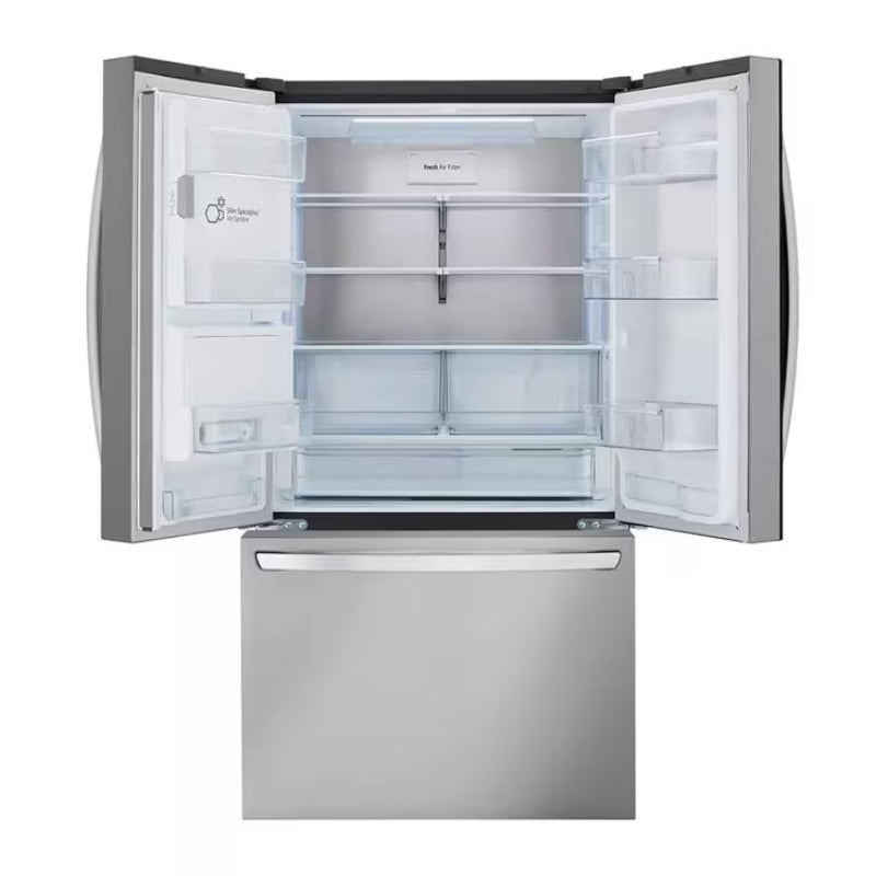 LG LRFXC2606S 26 cu. ft. Counter-Depth MAX French Door Smart Refrigerator with Dual Ice Makers - Stainless Steel