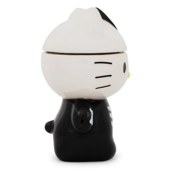 Sanrio Hello Kitty Skeleton 6" Ceramic Snack Jar - Black/White